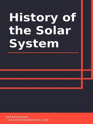 cover image of History of the Solar System